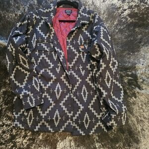 Ariat Pendleton Charcoal Aztec Quilted Jacket XXL